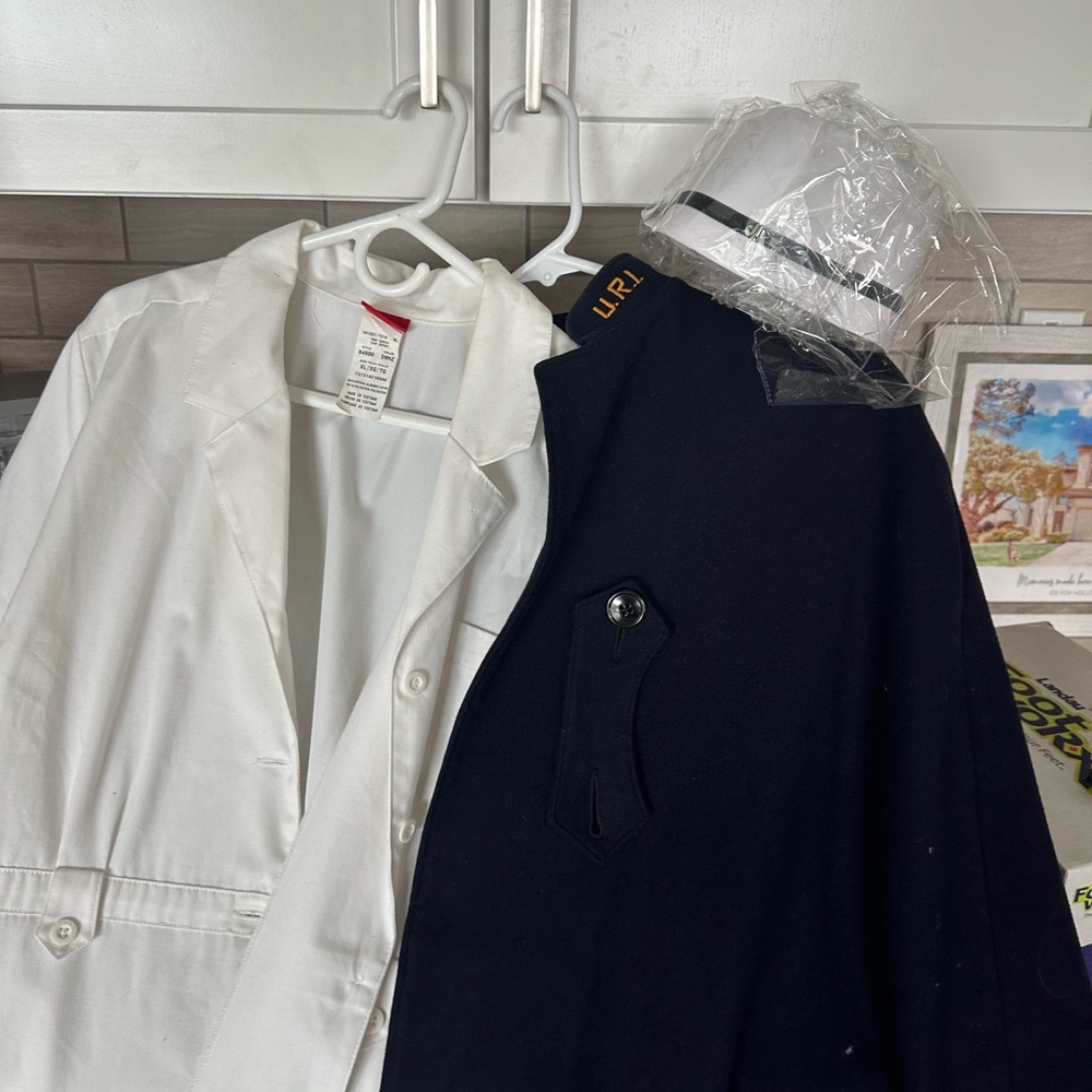 Nursing costume-sold as set or separately. XL nursing dress, blue wool cap, etc